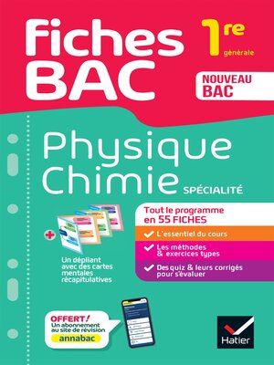 cover image of Fiches bac: Physique-Chimie 1re générale (spécialité)
